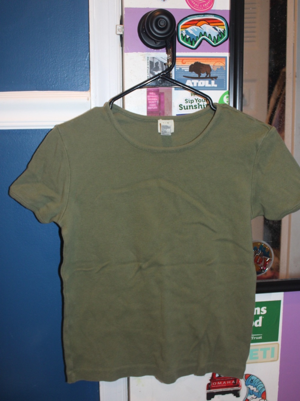 Vintage Gap Green 100% Cotton Tee Shirt Basic Classic Women’s M
